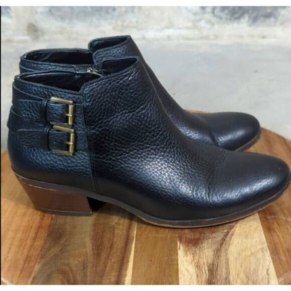 Sam Edelman Petal Black‎ Leather Bootie Size 6.5 - Picture 6 of 15